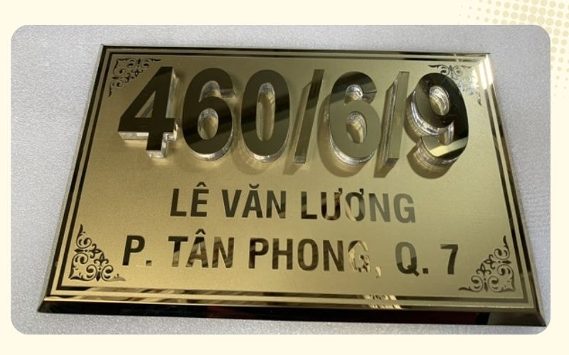 Biển số nhà là tấm bảng hiển thị số thứ tự và địa chỉ của một ngôi nhà